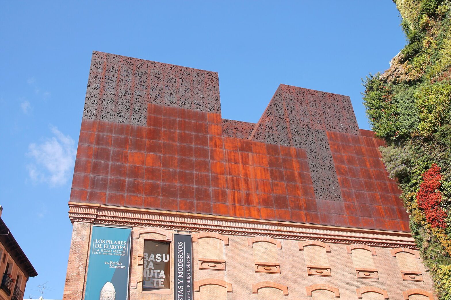 Fachada Caixaforum, cubierta