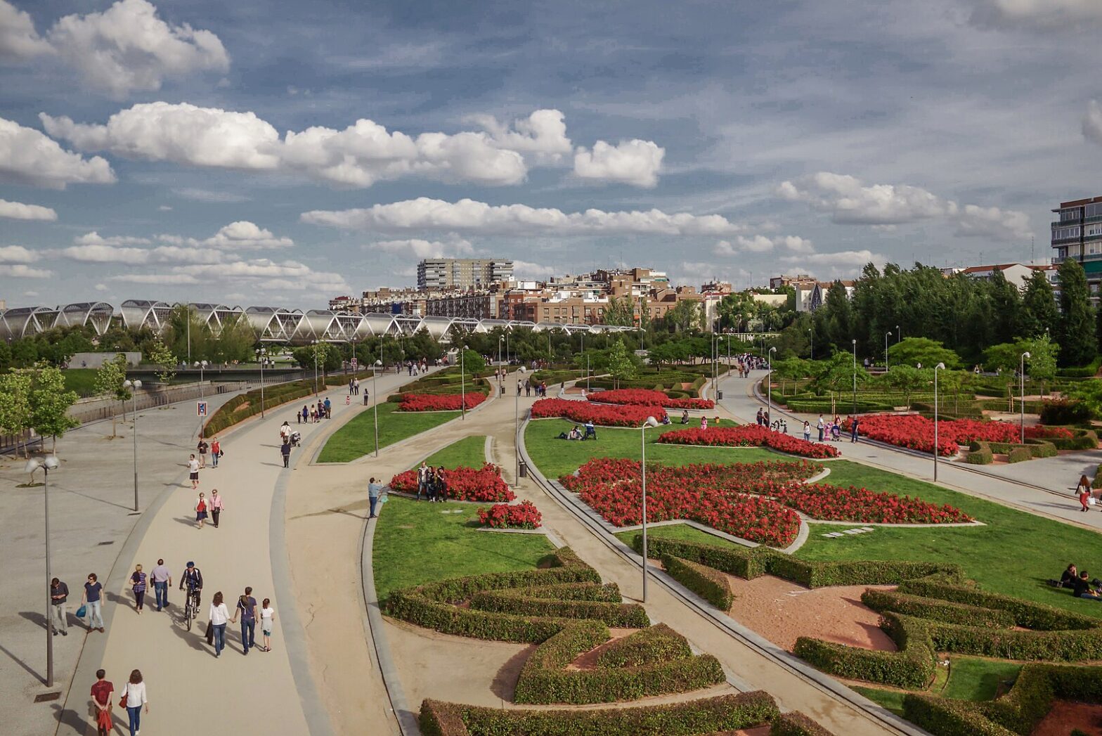 Vista aérea de Madrid Río
